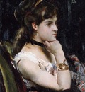 Stevens Alfred Woman Wearing a Bracelet