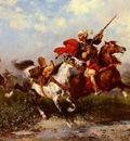 Washington Georges Combats De Cavaliers Arabes