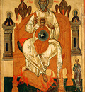 trinity with the saints