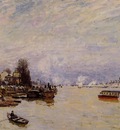 The Seine View from the Quay de Pont du Jour