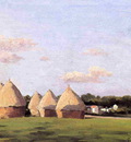 Harvest Landscape with Five Haystacks