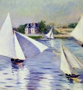 sailboats on the seine at argenteuil