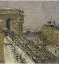 Arc de Triomphe in the Snow