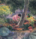 A Woman and Child in the Garden