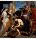 head of cyrus brought to queen tomyris 1622