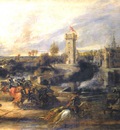 tournament in front of castle steen   1635