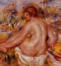 After Bathing Seated Female Nude