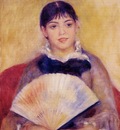 girl with a fan
