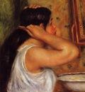 la toilette woman combing her hair 1907