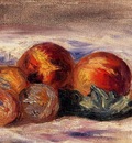 still life with peaches