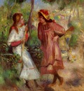 two girls in the garden at montmartre