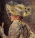 woman in a white hat