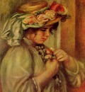 young girl in a hat