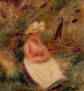 young girl in the woods