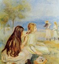 young girls by the sea