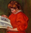 young woman looking at a print