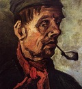head of a peasant with a pipe
