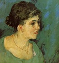 portrait of a woman in blue