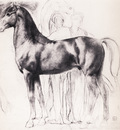 Etude pour Semiramis construsiant Babylone Dessin Crayon noir sur estompe 267x348 cm Paris musee du Louvre