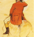 Cavalier en Habit rouge Pinceau et lavis sepia 436x276 cm Paris musee du Louvre