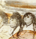 Trois filles assises de face Pastel sur monotype 16x22 cm Amsterdam Rijksmuseum