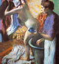 Le petit dejeuner a la sortie du bain Pastel 121x92 cm Londres Collection particuliere