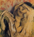 After Bathing Woman Drying Herself circa 1905 1907 Private collection Drawing pastel