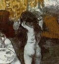 After the Bath circa 1876 1877 Private collection Drawing pastel