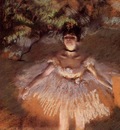 Dancer Onstage with a Bouquet circa 1876 Private collection pastel