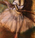 Dancer at the Barre circa 1884 1888 Private collection pastel
