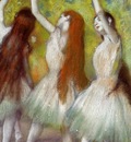 Dancers in Green circa 1878 Private collection pastel