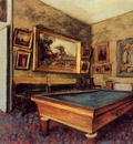 The Billiard Room at Menil Hubert 1892 Staatsgalerie Stuttgart Germany
