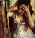 Woman Combing Her Hair before a Mirror circa 1877 Norton Simon Museum USA