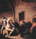 OSTADE Adriaen Jansz van Carousing Peasants In A Tavern