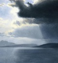 Bierstadt Albert Approaching Thunderstorm on the Hudson River
