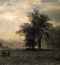 Bierstadt Albert Deer in a Landscape