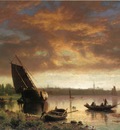 Bierstadt Albert Harbor Scene