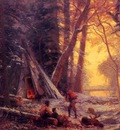 Bierstadt Albert Moose Hunters Camp