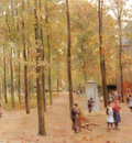 Mauve Anton The Brink In Laren With Children Playing