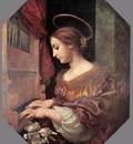 DOLCI Carlo St Cecilia at the Organ