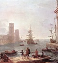 CLAUDE Lorrain Port Scene with the Departure of ulysses from the Land of the Feaci