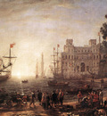 Port Scene with the Villa Medici WGA
