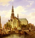 Dommersen Cornelis Christian A Capriccio View Of Amsterdam