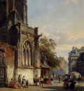 Springer Cornelis Town Square Before A Church A Capriccio