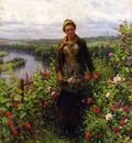 Knight Daniel Ridgway A Maid in Her Garden