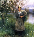 Knight Daniel Ridgway Apple Blossoms in Normandy