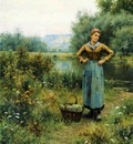 Knight Daniel Ridgway Girl in a Landscape
