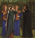Rossetti Dante Gabriel The Meeting of Dante and Beatrice in Paradise
