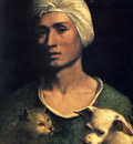 Dossi Dosso Portrait Of A Young Man With A Dog And A Cat