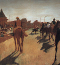 Racehorses in Front of the Grandstand CGF